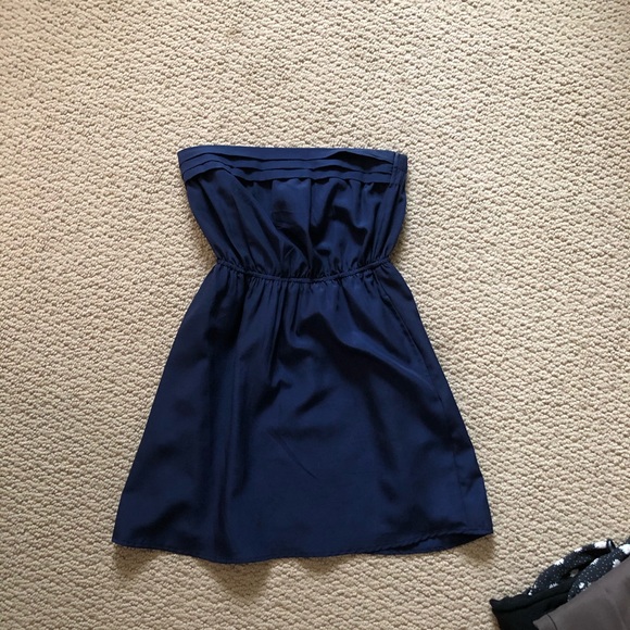 Nordstrom Navy Strapless Mini Dress - Picture 1 of 2